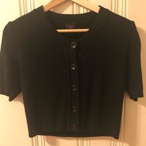 Black cardigan sweater